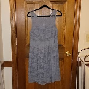 Slate Blue lace dress.